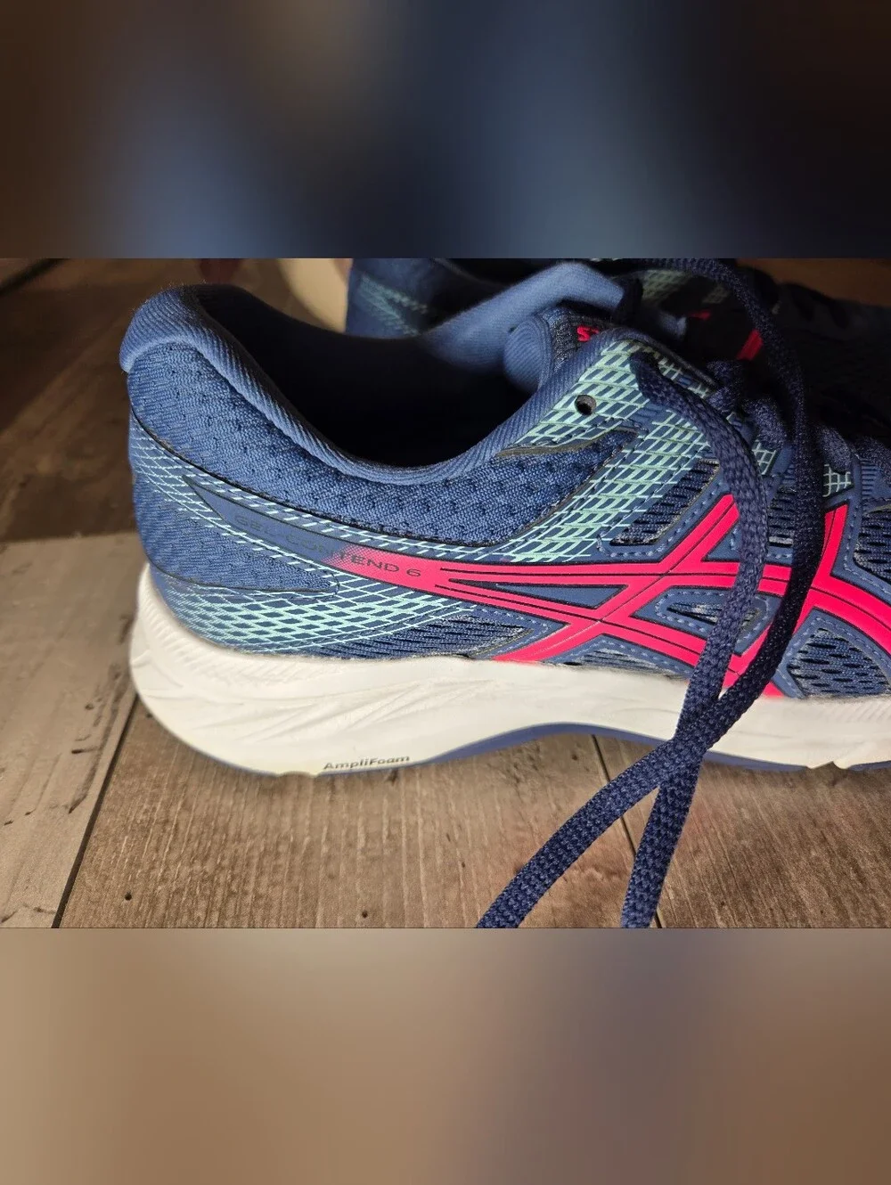 ASICS Gel‑Contend 6 Blue Pink Running Shoes – Women’s Size 8